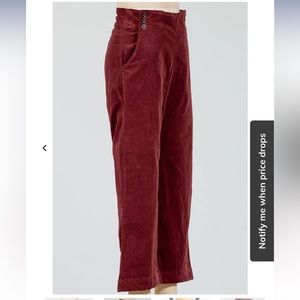 Cut Loose Mini Corduroy Pants in Merlot